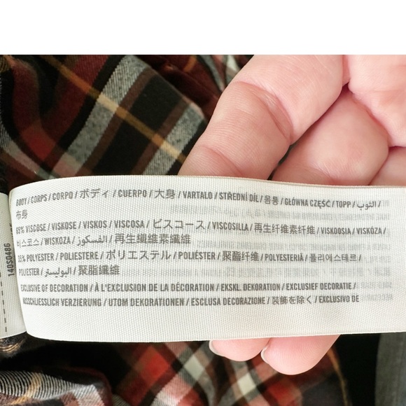 Abercrombie & Fitch Soft A&F Plaid Flannel Long Sleeve Shirt Button Up Sz Large - Picture 4 of 4